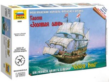 Zvezda 6509 - 1/350 Sir Francis Drake ´S Flagship Golden Hind (Snap-Fit) - Neuf