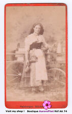 AUTRICHE, SALZBURG, MILCHMÄDEHEN, TYROLIENNE PORTEUSE DE LAIT, CDV 1886  -AA74