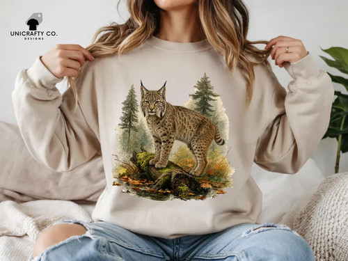 Retro bobcat vintage nature - vintage,