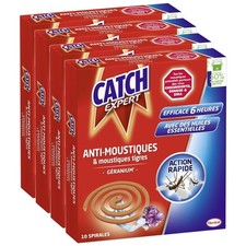 [2871698-4] CATCH Lot de 4 Spirales extérieure anti-moustiques parfum géraniu...