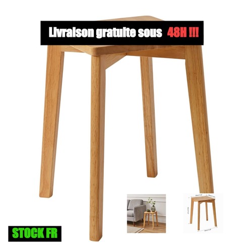 Tabouret bar bois massif - de,