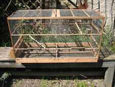 Grande Cage à oiseaux ancienne en bois décorative Vintage