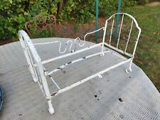 ANCIEN LIT DE POUPEE EN FER FORGÉ NAPOLÉON 3 / 1900   OLD IRON DOLL BED