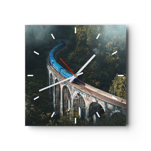 Horloge murale verre - horloge, en