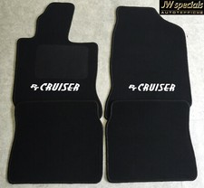Tapis de Voiture Sol Carpets pour Chrysler PT Cruiser Noir Blanc Neuf 4teilig