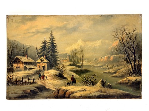 Ancien tableau hst paysage - ancien,