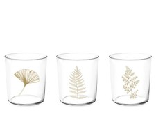Coffret H&H de 12 verres à feuille d'or Starck en verre décoré d'or cc 350