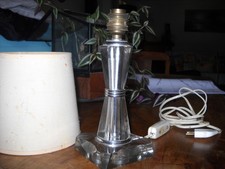 Ancienne petite lampe de chevet annees 50/60 vintage en  verre