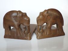 Serre-livres bois sculpté main, Inde 1960.