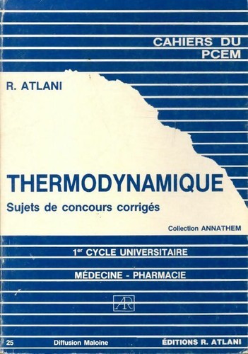 Thermodynamique cahiers - , du