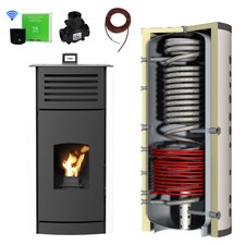 Granulés / Chaudière à Pellets 24 Kw Blanc Avec Hygiene-Pufferspeicher Chauffage