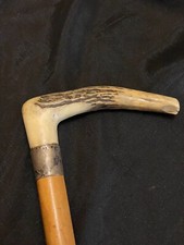 Canne ancienne d'enfant corne