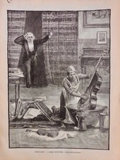1889 MUSIQUE VIOLONCELLE CONTREBASSE GRAND NETTOYAGE  1 JOURNAL ANCIEN