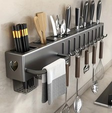 Support Couteaux Mural – Rangement Cuisine Sans Perçage, Multifonction