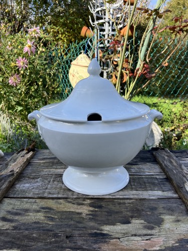Soupière faïence blanche - soupière, en