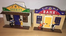 PLAYMOBIL  WESTERN - Coffret banque + prison du shériff #4398