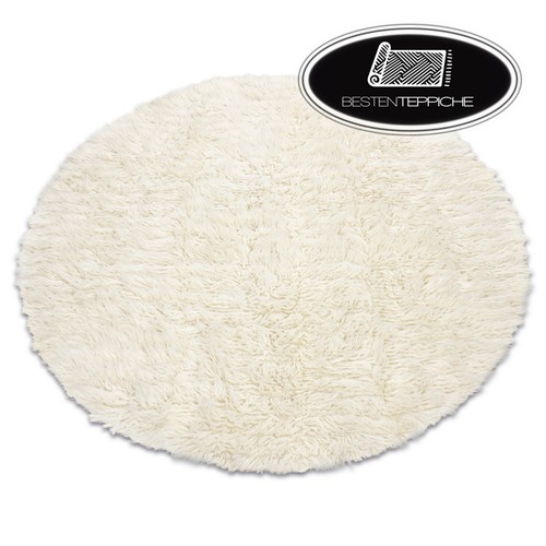 Tapis rond flokati haut - rond, pile