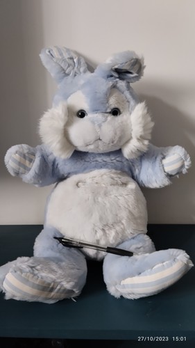 Grand doudou lapin - grand, bleu