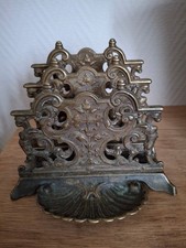 Ancien porte lettre bénitier en bronze porte-lettre