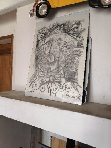 Clown dessin crayon copie - dessin,