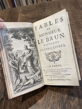 LE BRUN Fables divisées en cinq chapitres.  Chez Jean-Baptiste Mazuel 1722