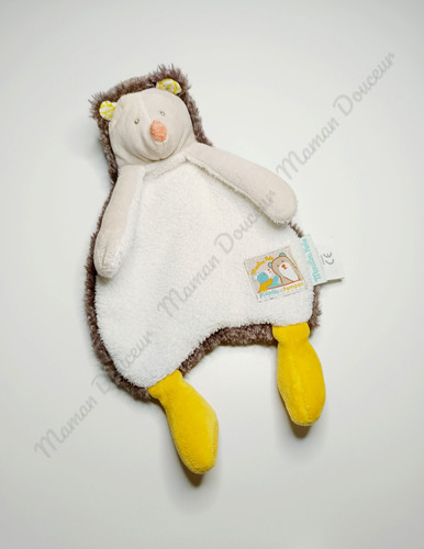 Doudou plat biscotte pompon - doudou,