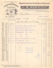 1908 MANUFACTURE DE CUIVRERIE