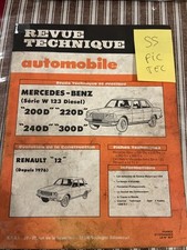 Revue Technique MERCEDES 200 220 240 300 D W 123 DIESEL RTA W123 MERCEDES BENZ