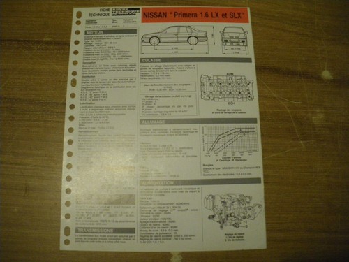 Fiche technique nissan primera - fiche,