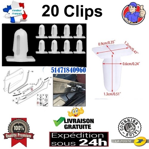 Clips fixation seuil - 20,