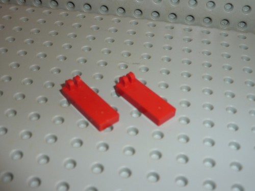 Lego red hinge tile - x,