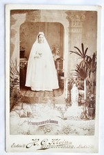 CDV Photographe H.O. Klein à Erstein & Lahr - Communiante (Grand Format)