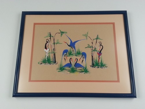 Vtg vibrant african - tribal, art
