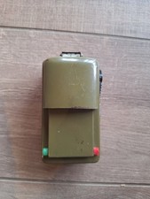 ANCIENNE LAMPE MILITAIRE OCCULTANTE SIGNAUX VERRE ROUGE ARMEE METAL