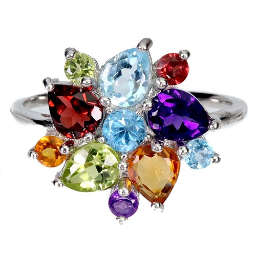 Bague gemme argent sterling - bague,