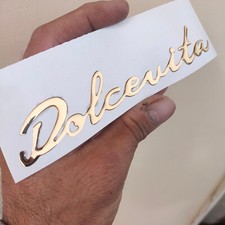 Autocollant résiné 3D logo fiat 500 Dolcevita