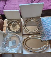 4 Plats en Acier Inoxydable Massif garantis "TOUT-INOX" marque UGINOX. Vintage.