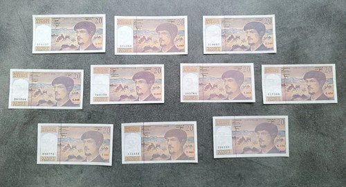 Lot billets 20 francs - lot, 10