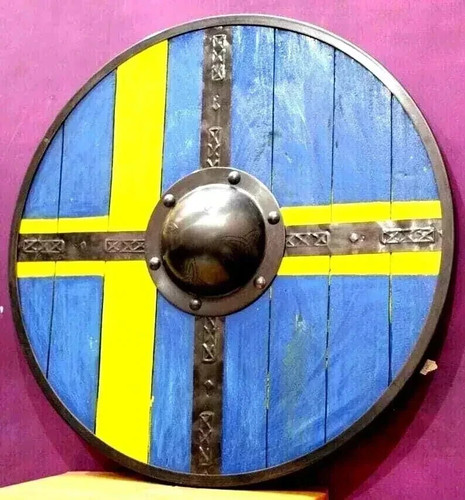 Bouclier viking bois rond - bois,