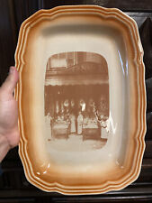 Grand Plat Publicité Boucherie Charcuterie 1950 Vintage Commerce Ancien