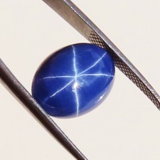 Saphir Étoilé Bleu Naturel Cabochon Ovale 8,65 CT 9x13x5 Mm GT-7