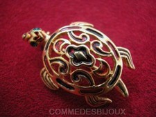 Broche "Tortue" style Art Nouveau N° 2 Salade Feuille - Bijoux pur Vintage