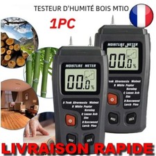 ✅ Hygromètre Numérique Grand Ecran LCD Testeur Humidité Bois Détecteur Mur MT10