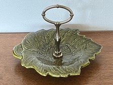 Ancien serviteur - présentoir à biscuits en barbotine de SARREGUEMINES / TBE !