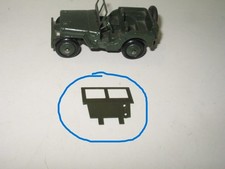 dinky toys, pare brise FIXE pour la jeep 80b militaire (R38)