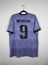 Real Madrid 2022-2023 Away Jersey – Benzema N°9 Adidas H18489 XL