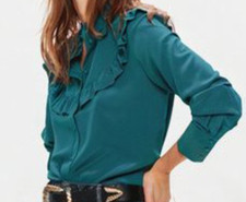 Chemise Promod 100%Soie Bleu