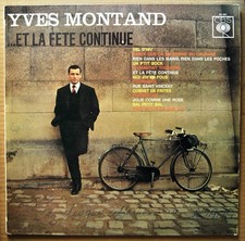LP 33 TOURS - YVES MONTAND - ...ET LA FETE CONTINUE - CBS - TBE