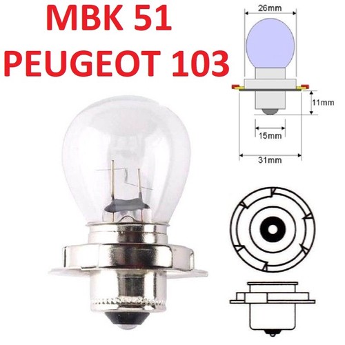 Ampoule 12v 15w p26s peugeot - 15w,