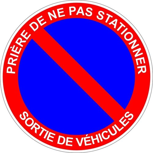 Autocollant sticker interdit